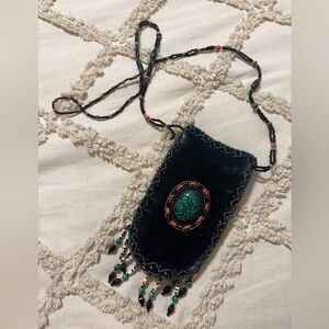 Beaded Velvet Pouch